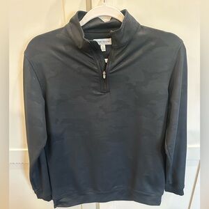 Peter Millar black camo quarter zip